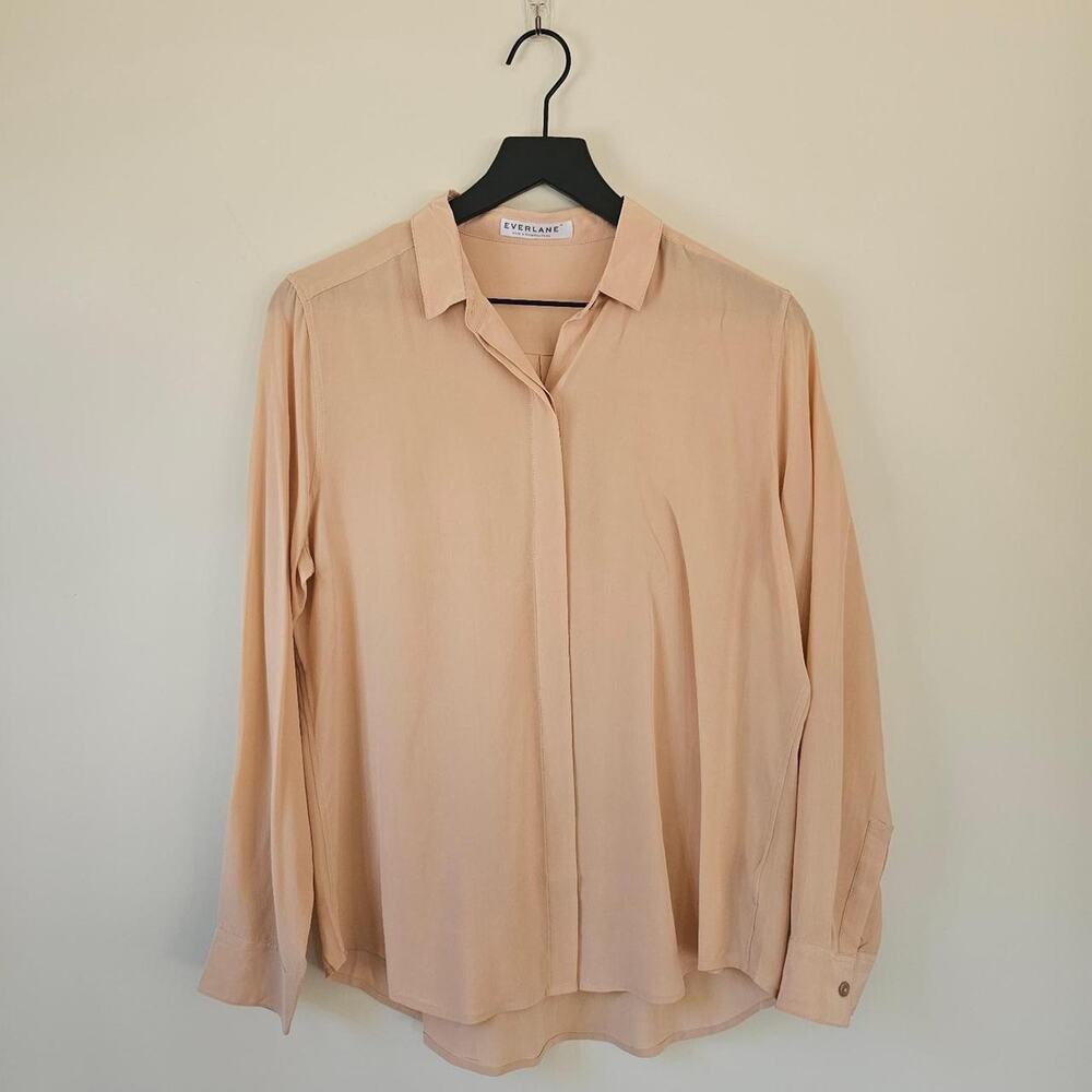 Everlane Peach Silk Blouse